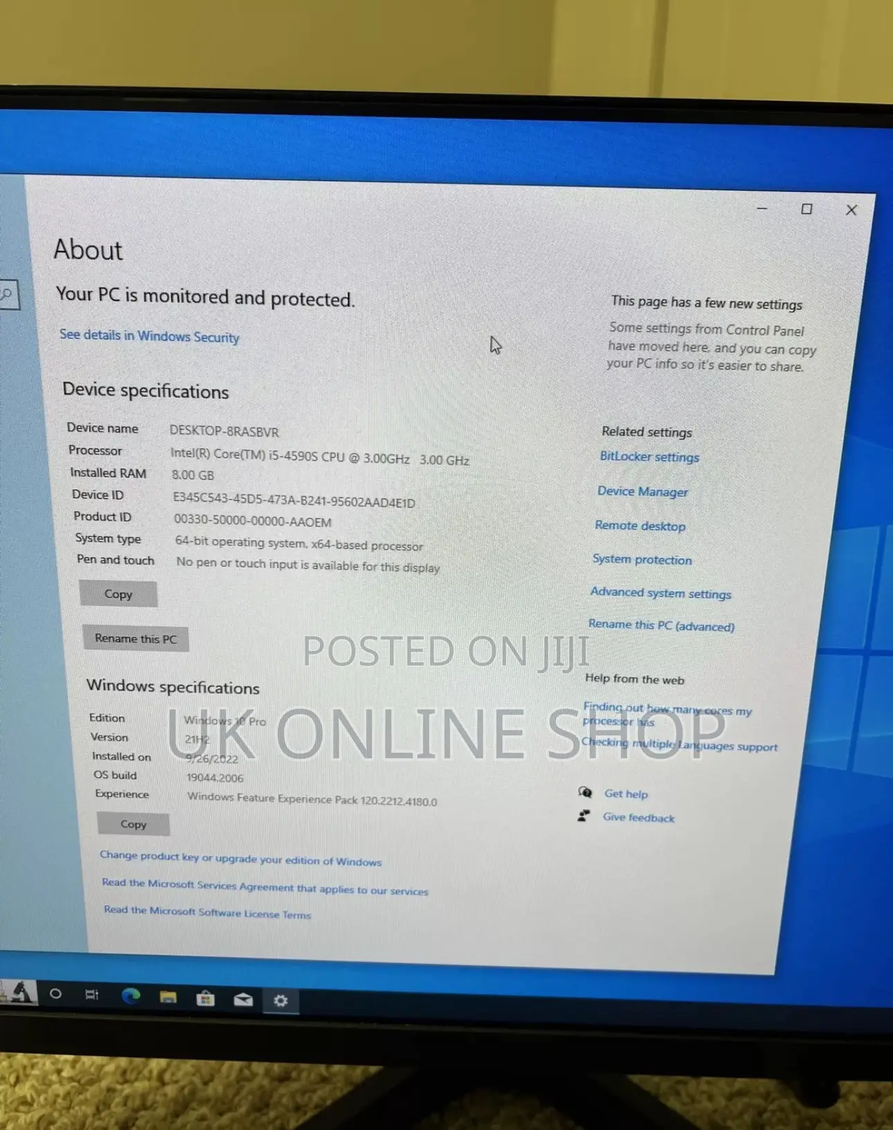 Desktop Computer Dell OptiPlex 9020 8GB Intel Core I5 HDD 500GB