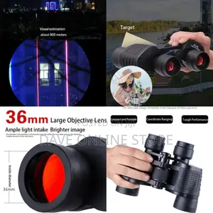 80X80 Binoculars,Long Range Hunting Binoculars Black