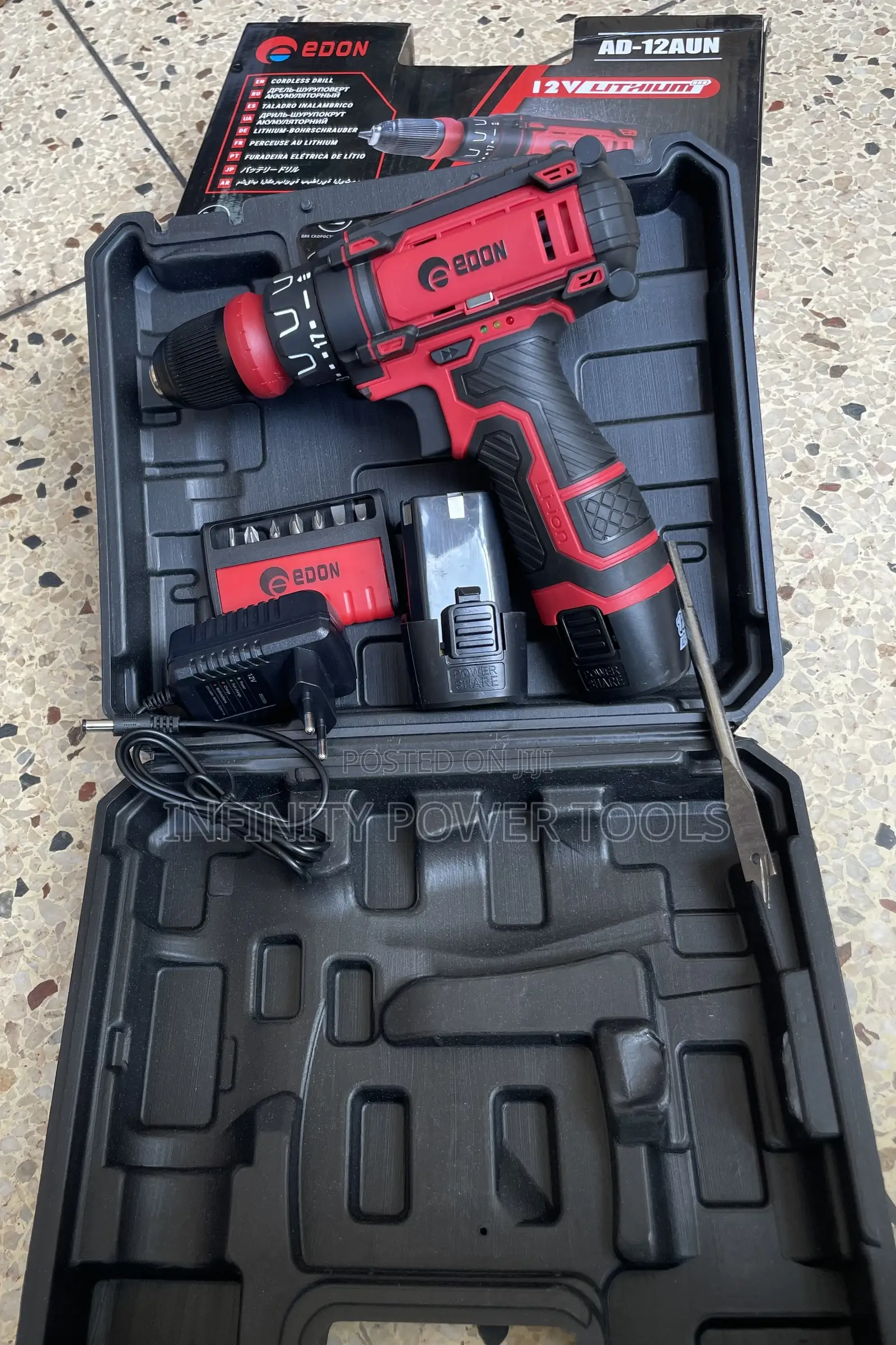 Cordless Drill Edon 12v With 2 Batteries