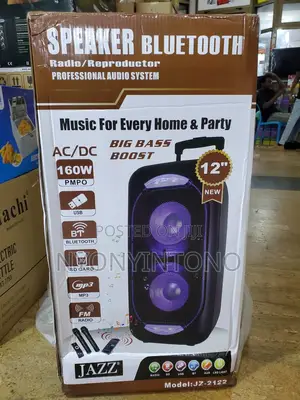 Jazz 12" New Model Rechargeable Speaker With 2 Microphone