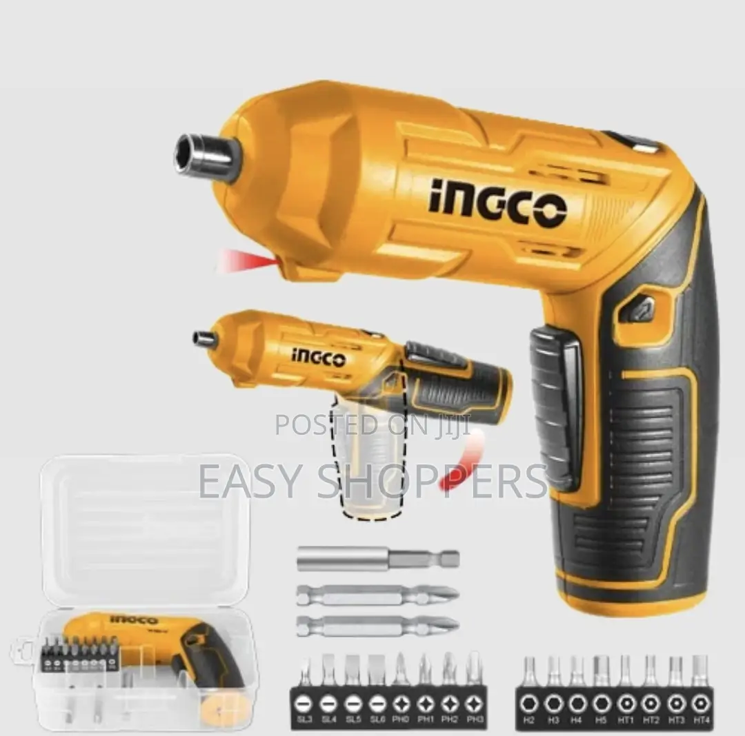 Ingco 4V Lithium-Ion Cordless Drill Adjustable Screwdriver