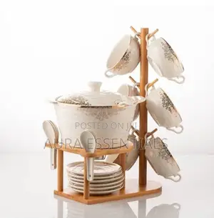Quality Modern Wooden Rack Utensils Set
