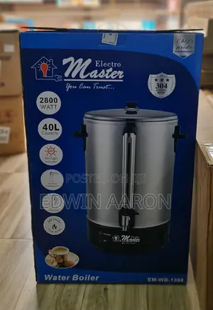 Electro Master Stainless Steel Water Boiler 40L