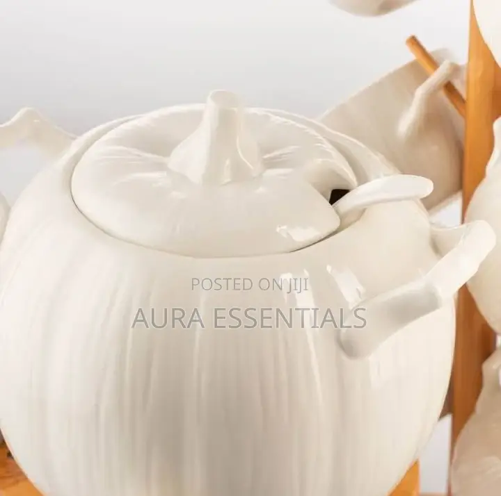 White Elegant Ceramic Soup Set