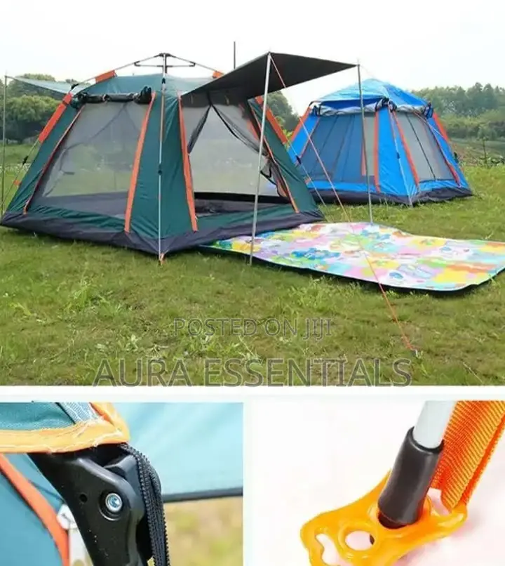 4 People Heavy-Duty Automatic Camping Tent