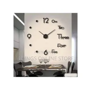 3D DIY Sticker Wall Clock - Multicolor