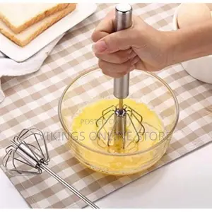 Semi Automatic Egg Beater, Whisker / Press Whisker - Silver