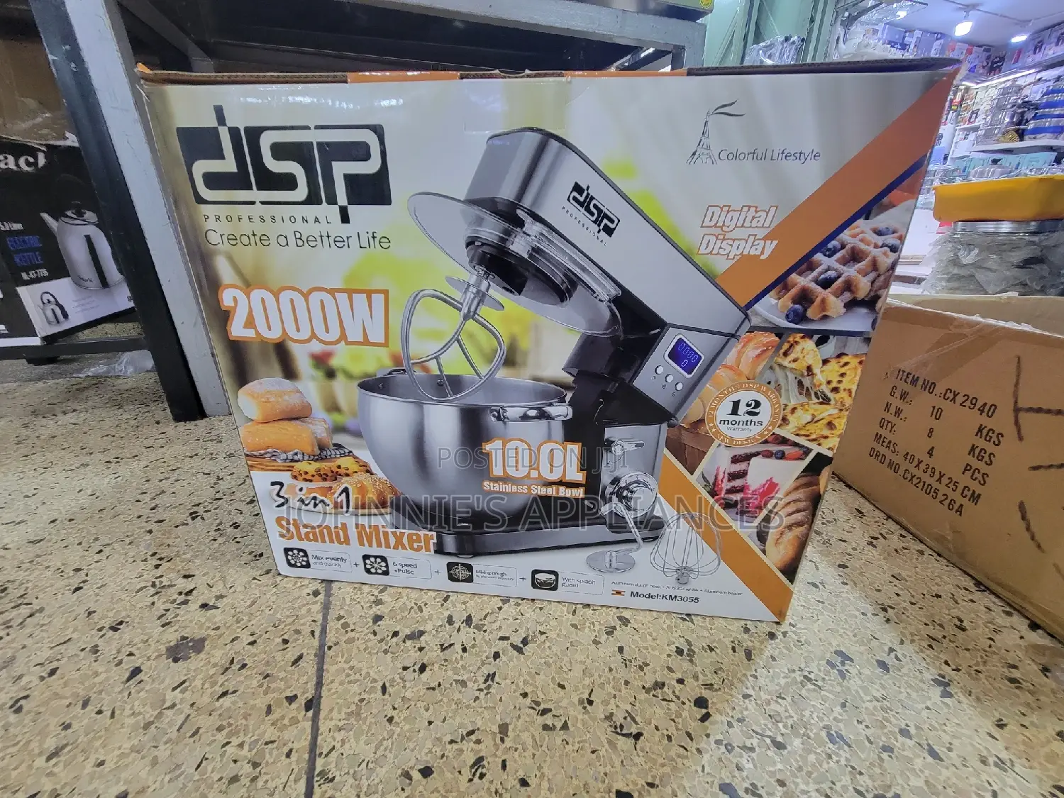 DSP 3in1commercial Cake Stand Mixer 10l 2000wats