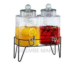 Double Glass Juice Dispenser.