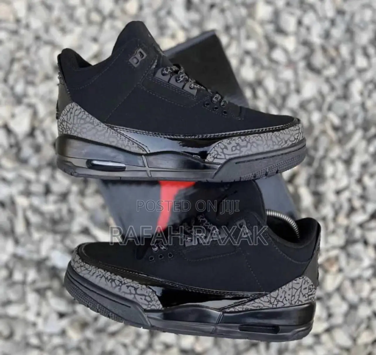 Original Black Air Jordan 3 Zapatos Sneaker