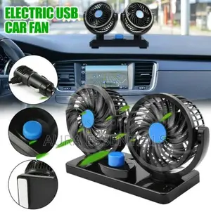 Dual Head Car Fans 12V Electric Auto Cooling Fan