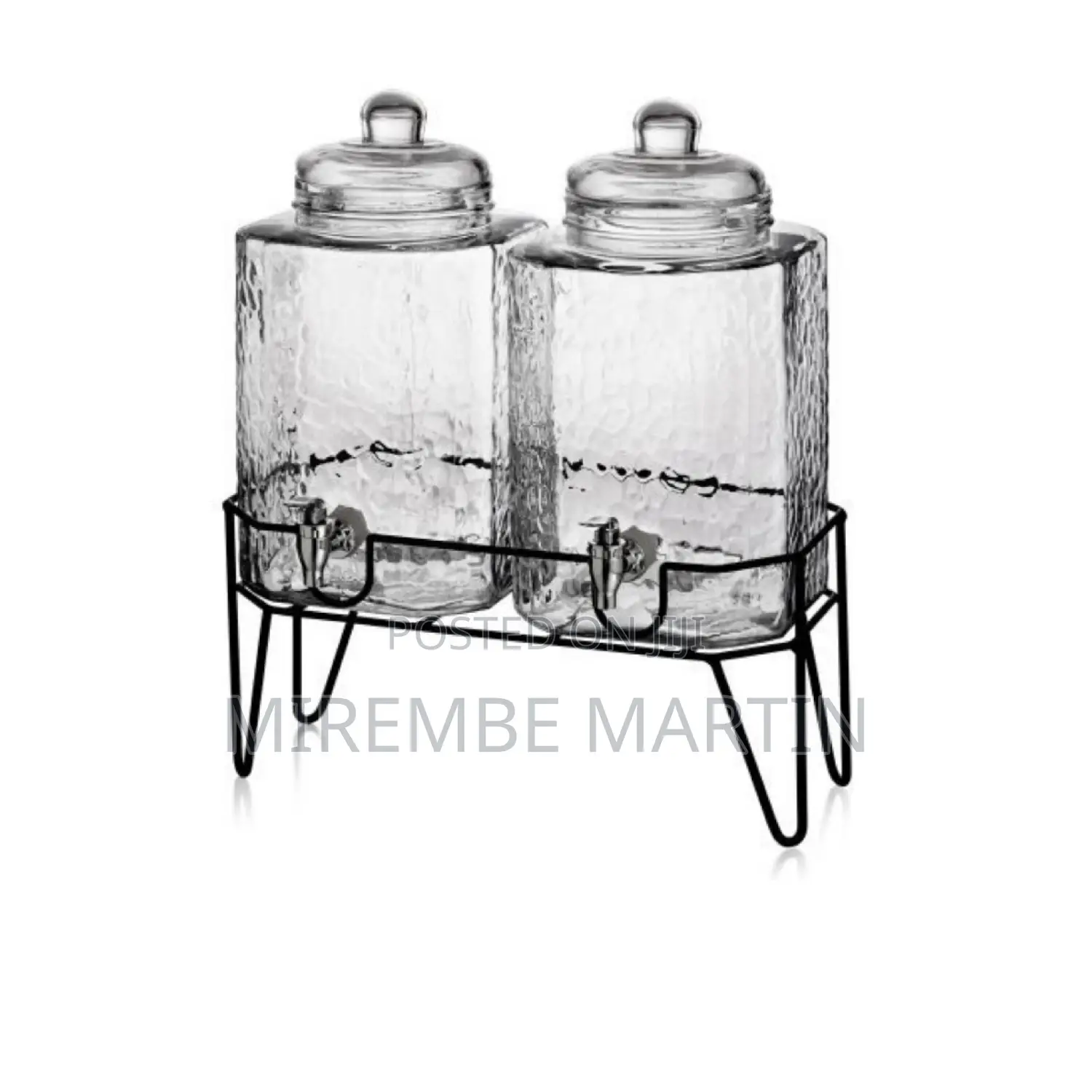 Double Glass Juice Dispenser.