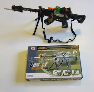 Toy Machine Gun With Lights Sound Moving Knife