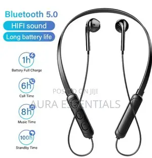 Original Bluetooth Neckband Earphones - Black