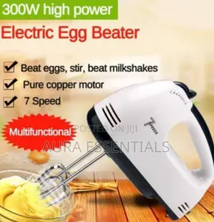 Electric Hand Mixer for Cake - White