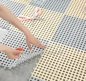 New 6pcs Interlocking Non-Slip Bathroom Floor Tiles