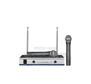 Max Dual Professional Wireless Microphone Black, Silver