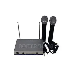 Max Dual Professional Wireless Microphone Black, Silver