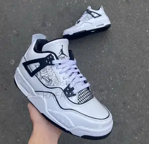Original White Air Jordan 4 Retro Diy Sneaker