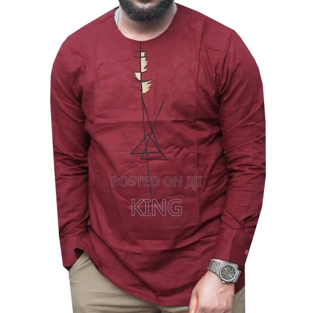 Kitengi Shirt (Maroon) African Wear
