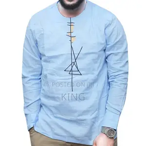 Kitengi Shirt. African Wear. Navyblue/Black