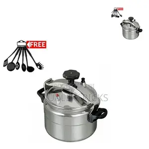Stainless HTC Pressure Cooker With Free Silicone Utensils