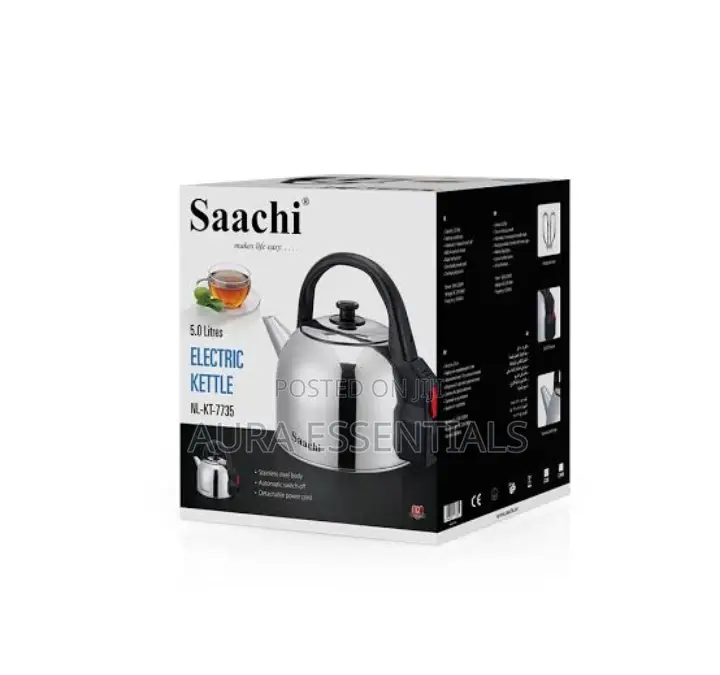 Saachi Electric Kettle - 5L - Silver