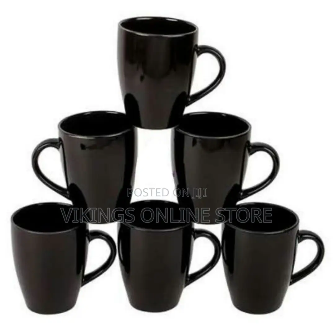 Luminarc 6 Pieces of Luminarc Tea/Coffee Mug/Cups - Black