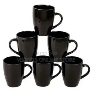 Luminarc 6 Pieces of Luminarc Tea/Coffee Mug/Cups - Black