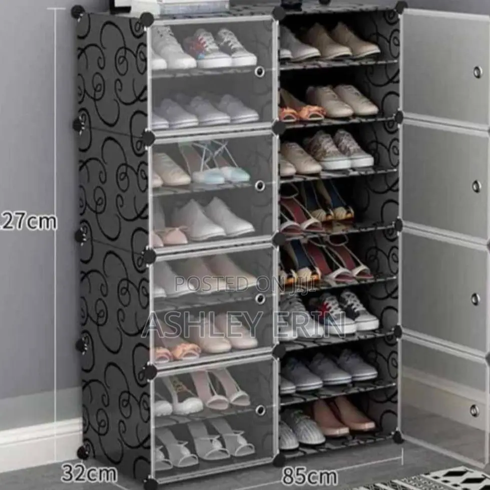 8 Door Durable Plastic Shoe Rack
