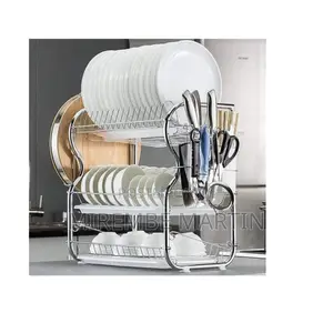 3 Tier Stainless Steel Dish Drainer Rack.