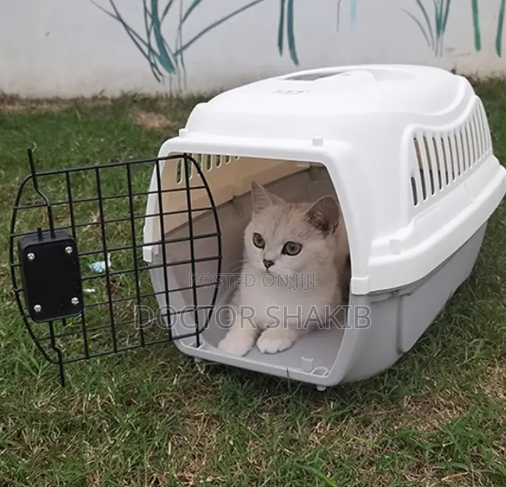 Portable Pet Carrier Box Basket Crate With a Handle