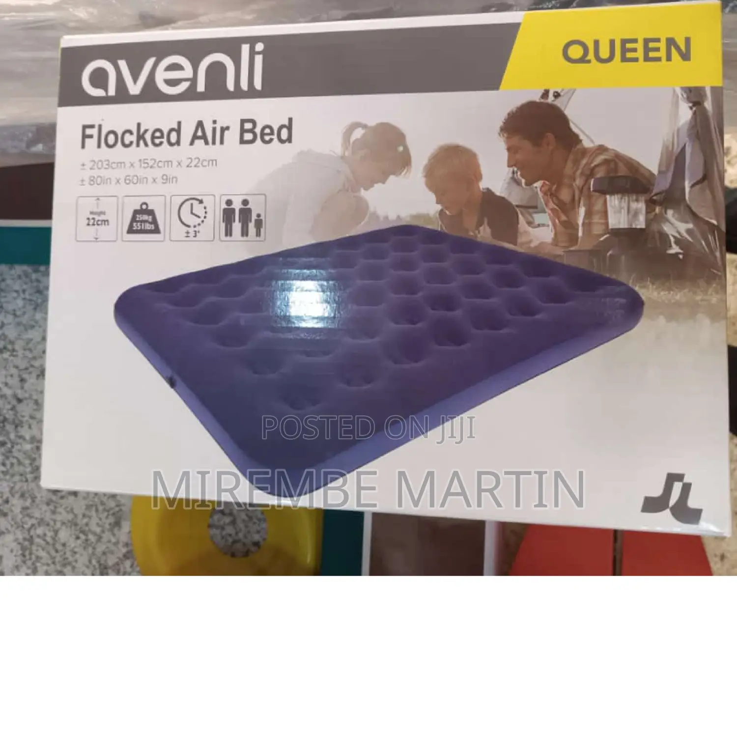 Avenli Queen Flocked Air Bed.