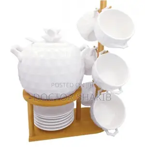 New Stripped Elegant Ceramic White Dinner Set