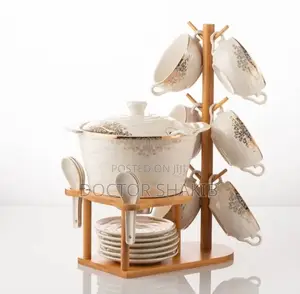 High Quality Modern Wooden Rack Utensils Set