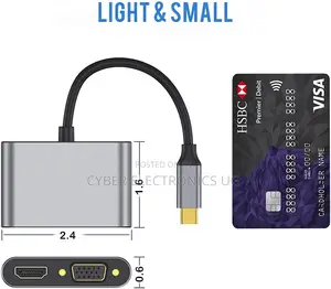 Type C Hub to HDMI VGA Adapter With USB 3.0