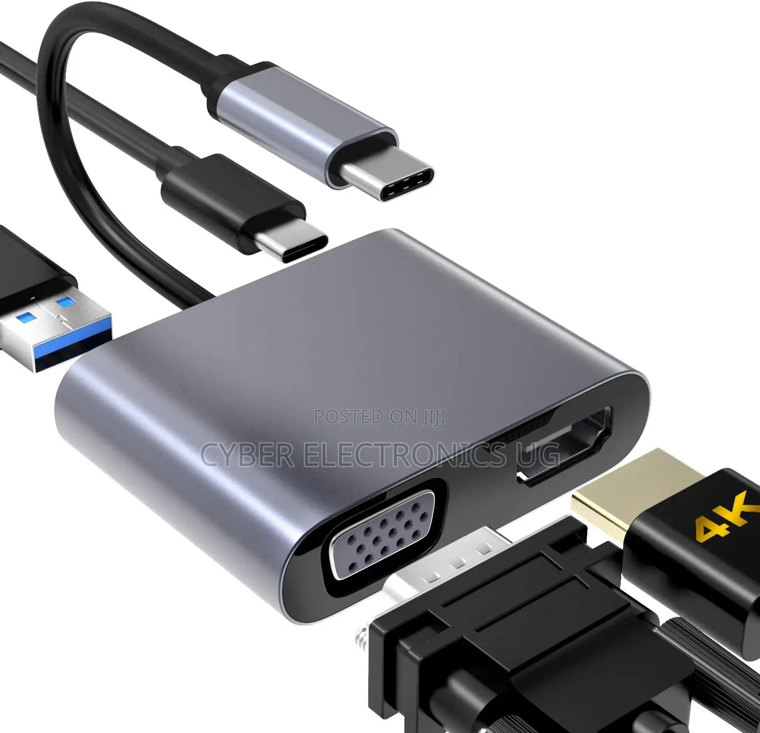 Type C Hub to HDMI VGA Adapter With USB 3.0
