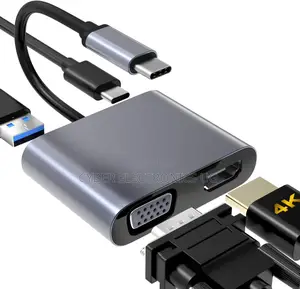 Type C Hub to HDMI VGA Adapter With USB 3.0
