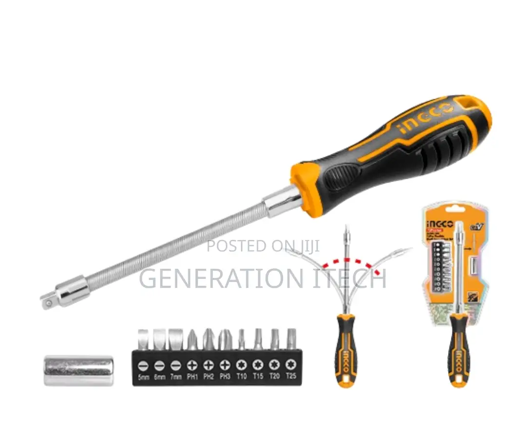 Ingco 12-Piece Flexible Shaft Screwdriver Set -