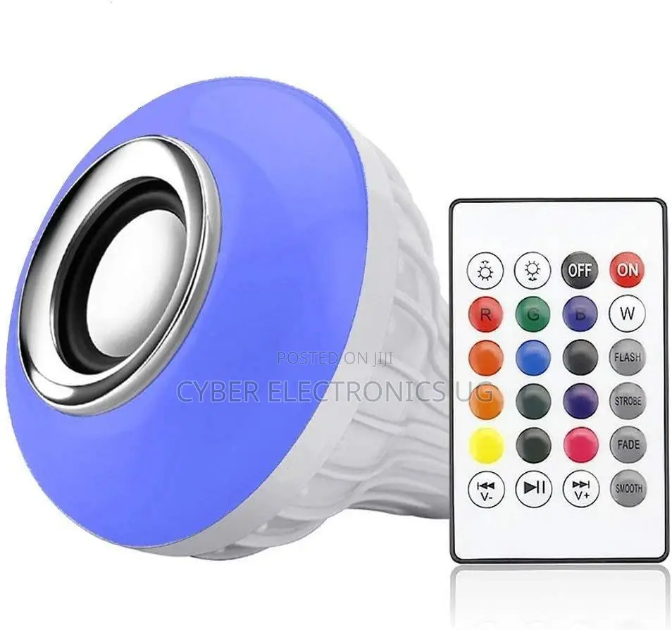 Multicolored LED Light Bulb With Smart Bluetooth Speakers