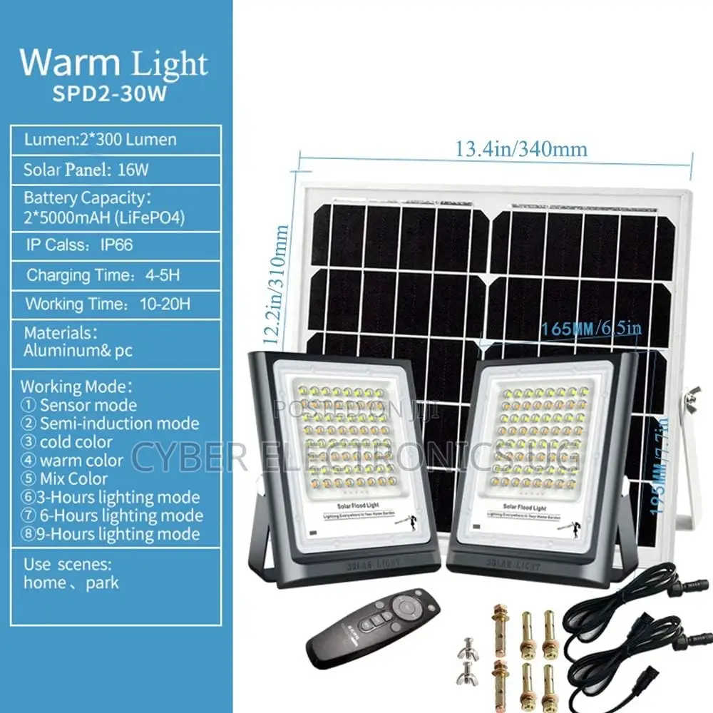 100w Solar Flood Light Outdoor With Remote