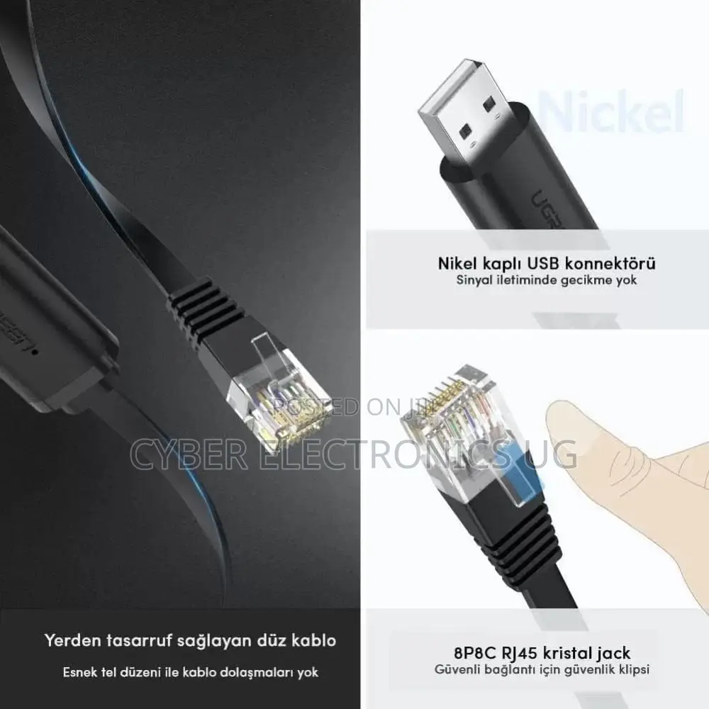 Usb 2.0 to Rj45 Console Cable 1.5m Black