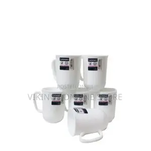 Luminarc Set of 6 Ceramic Tea Cups - White