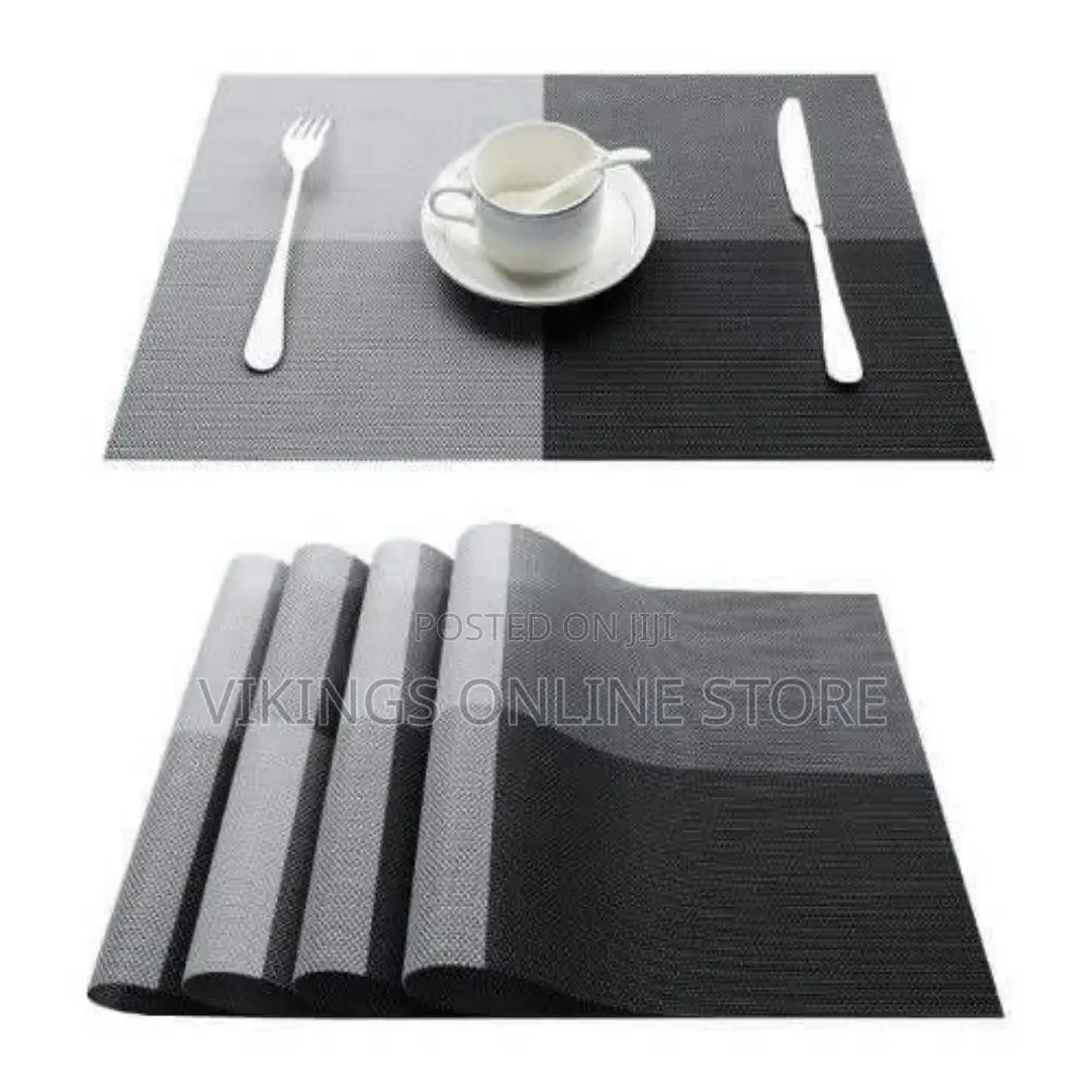 Dining Table 6 Piece Table Mats - Grey, Multicolour