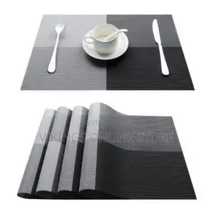 Dining Table 6 Piece Table Mats - Grey, Multicolour