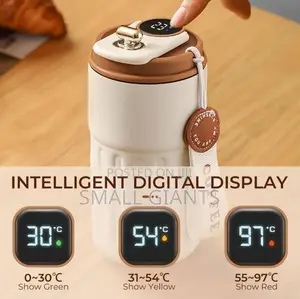 Coffee Thermos Mug With Temperature Display
