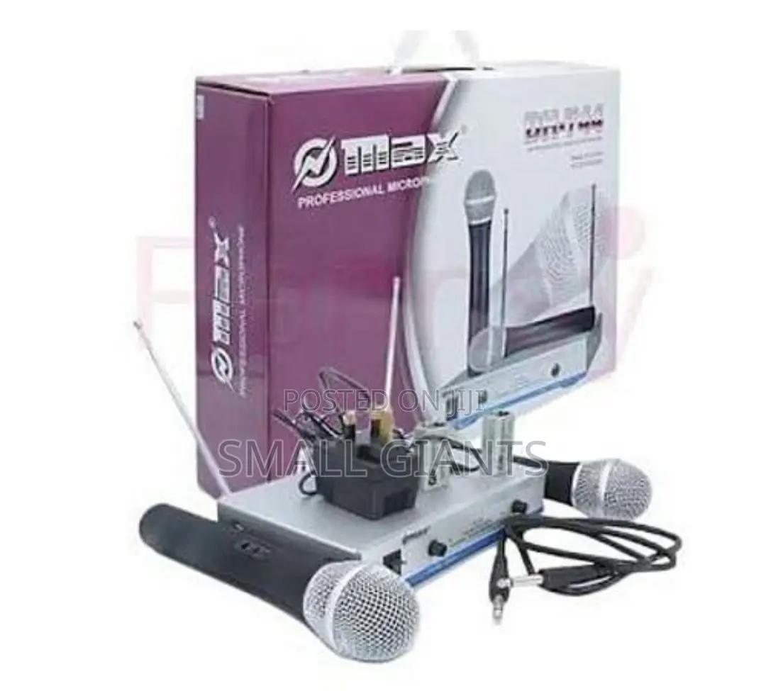 Max Dual Professional Wireless Microphone - Black,Silver
