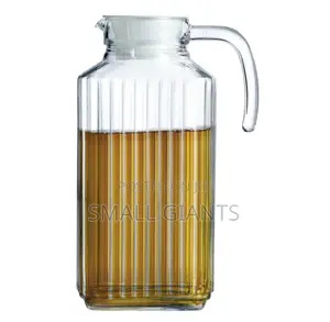 1.5litre Lined Glass Juice/Water Jug-Colorless