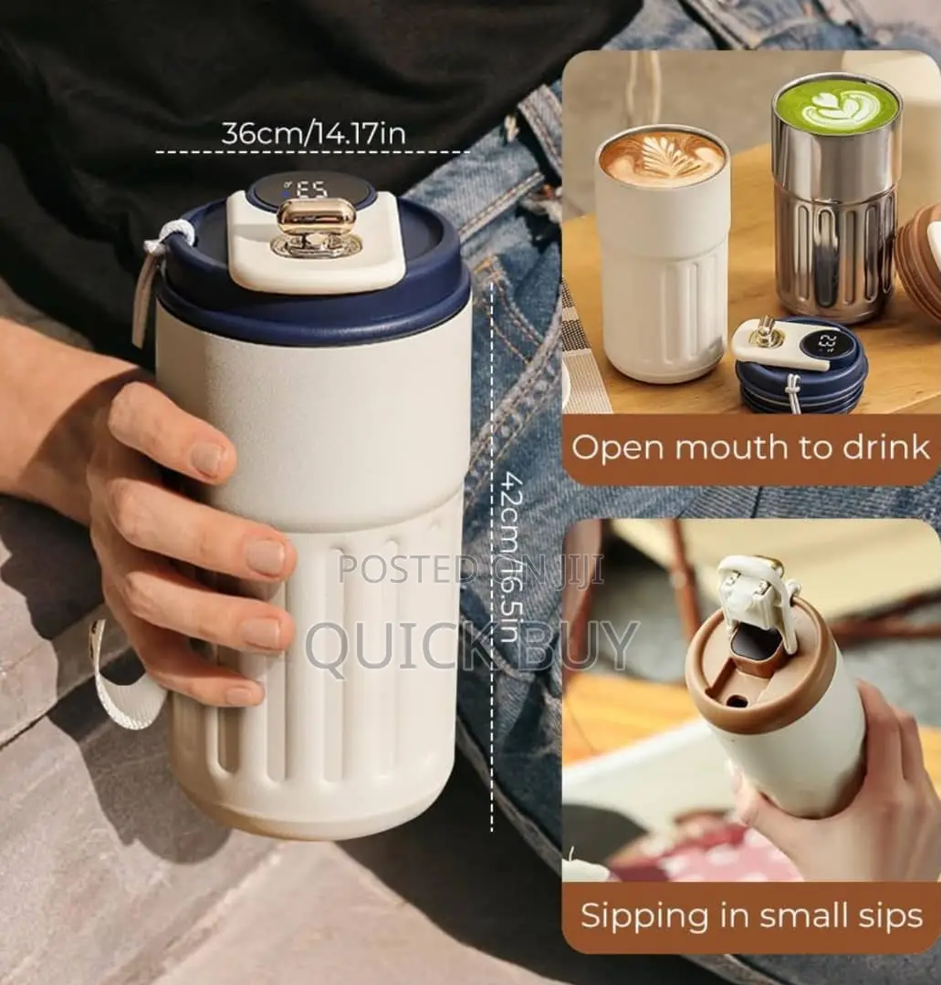 Smart Coffee Thermos Cup With Temperature Display