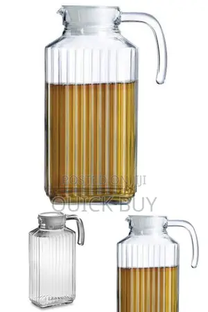 1.5litre Lined Glass Juice/Water Jug-Colorless